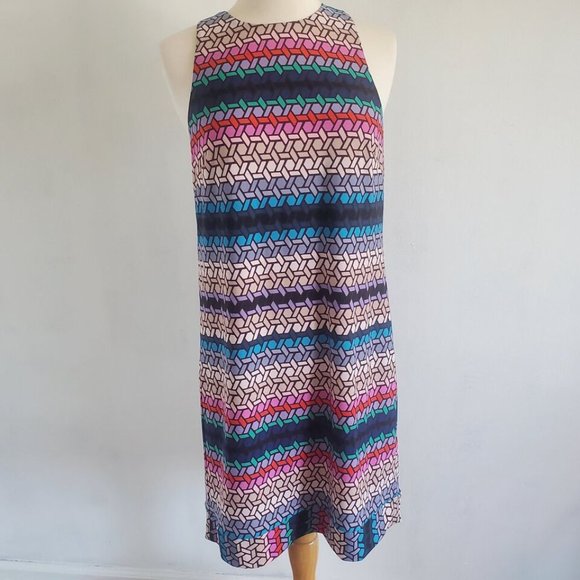 ($248) Trina Turk Women's Boho Macee Lupine Lattice Tank Dress Size 2 - Picture 2 of 10